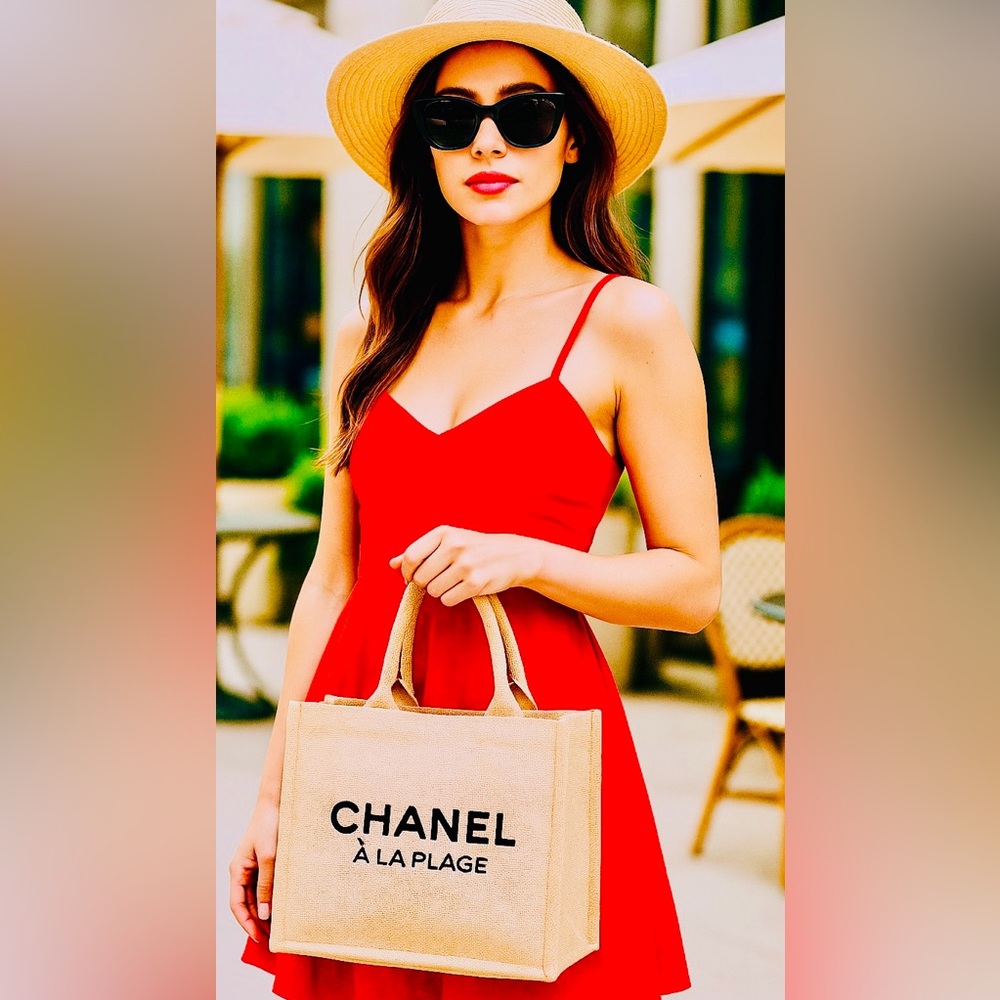 Chanel À La Plage Natural Jute Tote NWOT